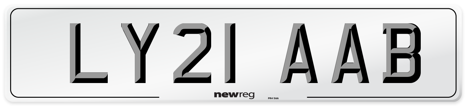 LY21 AAB Number Plate from New Reg